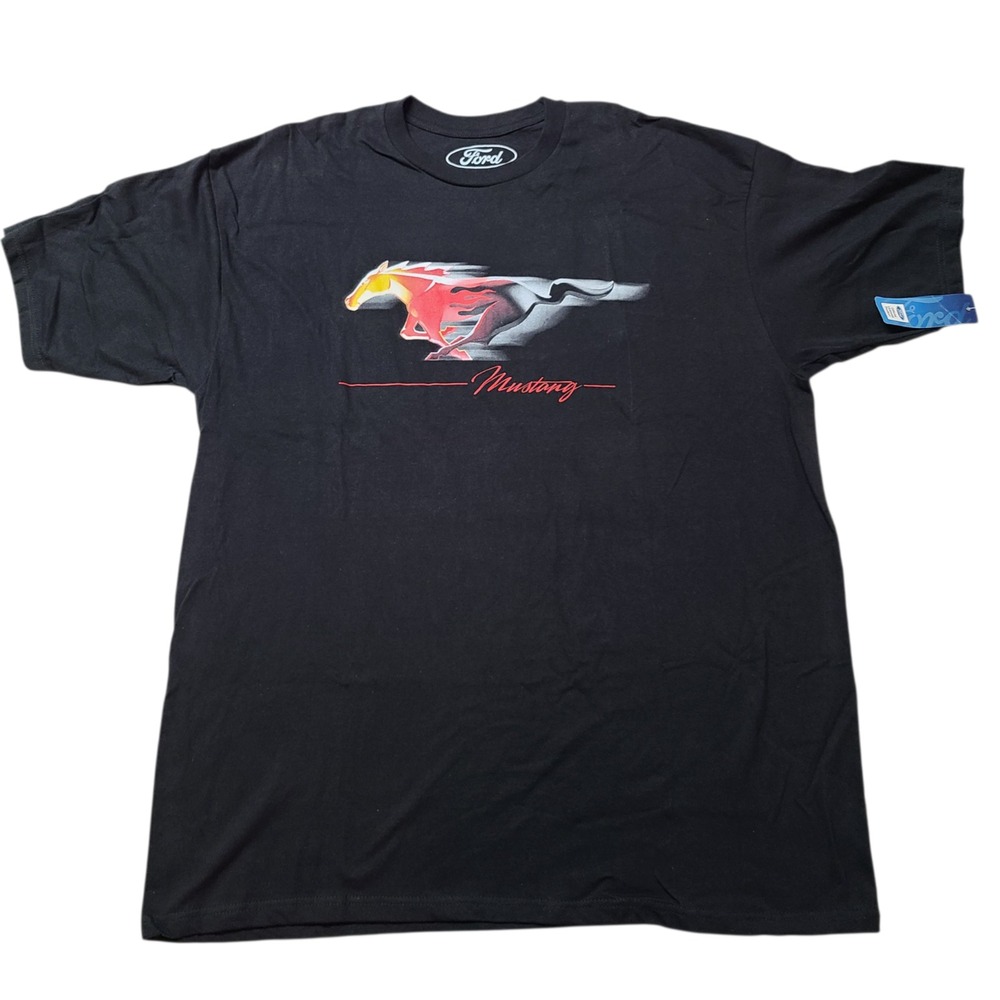 NWT Ford Mustang T-Shirt JD Design Group Official Licensed Product Black XL